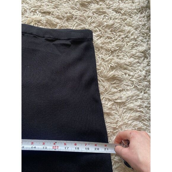 Ralph Lauren Blue Label Skirt Black Knit A-Line Medium Stretch Embroidered Edge - Picture 5 of 6